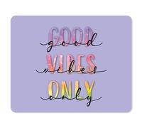 younikat Tapis de Souris avec Citation de Bureau Good Vibes Only I 24 x 19 cm I Tapis de Souris Format Standard I antidérapant I Amusant I dv1530