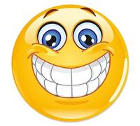 younikat Tapis de Souris avec Motif Smiley I Ø 22 cm Rond I Emoticône Joyeux Tapis de Souris de Taille Standard I antidérapant I Rire Sourire Smile I Jaune I dv343