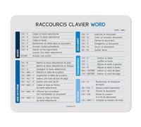 younikat Tapis de Souris avec raccourcis Clavier Word Français I 24 x 19 cm I Tapis de Souris Taille Standard I Impression de qualité sur Caoutchouc cellulaire I Antidérapant et essuyable I you0053