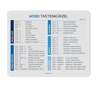 younikat Tapis de souris avec raccourcis Word I 24 x 19 cm I Tapis de souris de taille standard I Impression de qualité sur caoutchouc cellulaire I Antidérapant et lavable I you0042