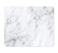 younikat Tapis de Souris Effet marbre I 24 x 19 cm I Tapis de Souris Blanc Gris I Taille Standard, antidérapant I Design Simple Moderne I Effet Pierre Granit I dv637