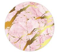 younikat Tapis de Souris en Aspect marbré I Ø 22 cm Rond I Rose Or Tapis de Souris de Taille Standard, antidérapant I uni Moderne I Aspect Pierre Gris Granit I dv691