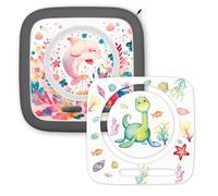 younikat Toniebox 2 Film de protection - 2X film autocollant parfaitement ajusté - Protection anti-rayures qui ne laisse pas de traces I Dauphin Dino I you0161