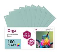 younikat You0069 Lot de 100 intercalaires pour classeurs A4 Bleu 24 x 10,5 cm I Système de tri étroit