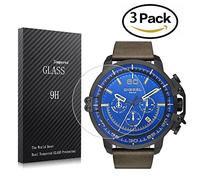 Youniker Lot de 3 Verre Trempé pour Diesel Montre Homme DZ4405 Protecteur d'écran, Protection écran en Verre Trempé Films Vitre pour Diesel DZ4405 Film de Protection d'écran pour Diesel DZ4405 Montre