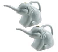 Youning Arrosoir à fleurs 2 l Design éléphant Petit arrosoir de jardin en plastique Nouveauté pour l'intérieur et l'extérieur, la maison, le jardin Outils pour enfants (2 pièces bleues)