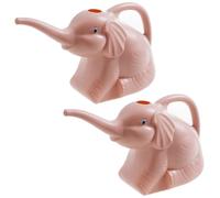 Youning Arrosoir à fleurs 2 litres Design éléphant Petit arrosoir de jardin en plastique Nouveauté pour l'intérieur et l'extérieur, la maison, le jardin Outils pour enfants (2 pièces rose)