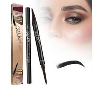 Youning Crayon à sourcils étanche longue durée 3D Microblading Crayon à sourcils avec 4 pointes fourchues 2 en 1 (1 pièce noir)