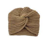 Youning Femmes Chapeau Tricot Beanie Musulman Hijab Turban Cachemire Croix Wrap Tête Chapeau Laine Bonnet À Tricoter Imitation Cachemire Laine Tricoté Chapeau (G)