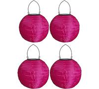 Youning Lampions d'extérieur résistants aux intempéries - Lanterne solaire LED étanche à suspendre - 30 cm - Lanterne solaire - Décoration d'extérieur en nylon - Lanterne ronde - Lanternes de jardin -