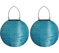 Youning Lampions d'extérieur résistants aux intempéries - Lanterne solaire LED étanche à suspendre - 30 cm - Lanterne solaire - Décoration d'extérieur en nylon - Lanterne ronde - Lanternes de jardin -