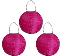 Youning Lampions d'extérieur résistants aux intempéries - Lanterne solaire LED étanche à suspendre - 30 cm - Lanterne solaire - Décoration d'extérieur en nylon - Lanterne ronde - Lanternes de jardin