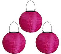 Youning Lampions solaires d'extérieur résistants aux intempéries - Lampion solaire LED - Lanterne de jardin - Lanterne en papier - Lanterne ronde - Lanterne en papier - Pour décorer - 20 cm (3 pièces)