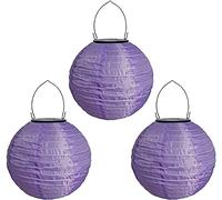 Youning Lampions solaires d'extérieur résistants aux intempéries - Lampion solaire LED - Lanterne de jardin - Lanterne en papier - Lanterne ronde - Lanterne en papier à décorer - 20 cm (3 pièces) -