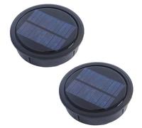 Youning Lot de 2 lampes solaires de rechange avec couvercle de rechange LED - 10,5 cm - Étanche - Panneau solaire de rechange - Pour lanterne solaire de jardin