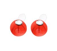 Youning Lot de 2 lampions solaires d'extérieur résistants aux intempéries - 30 cm - Lampion solaire LED - Lanterne suspendue - Étanche - En nylon - Lanternes de jardin - Lanternes d'extérieur