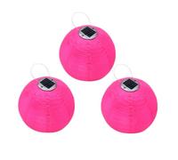 Youning Lot de 3 lampions solaires d'extérieur résistants aux intempéries - 30 cm - Lampion solaire LED - Lanterne suspendue - Étanche - En nylon - Lanternes de jardin - Lanternes d'extérieur