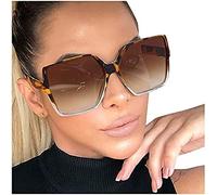 Youning Lunettes de soleil vintage rétro grandes lunettes de soleil carrées transparentes protection UV400 lunettes de soleil polarisées pour unisexe verres dégradés lunettes de soleil lunettes de