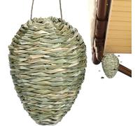 Youning Nid de guêpes factice - En roseaux tissés - Pour répulsif à guêpes - Piège à guêpes - Pour l'extérieur, le frelon - Faux nid de guêpes pour jardin, balcon, maison (1 pièce)