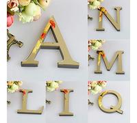 Younoo1 Acrylique 26 Lettres DIY 3D Miroir Stickers Muraux 6 ' Alphabet Autocollants Mur Art Décorations Murales Décor à la Maison Cadeaux pour Salon Salle de Bains Chambre Bar