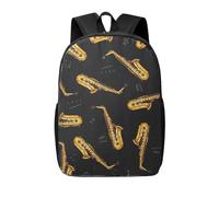 YounPrenG Sac à dos, sac à dos d'école, sac à dos d'école, sac à dos de randonnée, de voyage, de camping,Saxophone et musique