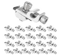 YOUNTHYE 22 Pièces Pince de Mise à la Terre pour Panneau Solaire, Clips de Terre Module PV en Aluminium et Cuivre, Support Photovoltaïque pour Rail de Montage Solaire