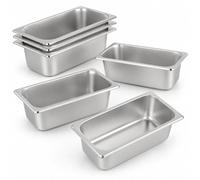 YOUNTHYE Lot de 6 poêles à vapeur en acier inoxydable pour hôtel, restaurant, buffet, 10,2 cm
