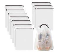 YOUNTHYE Lot de 60 sacs à chaussures transparents pour voyage, 30x40 cm, petits sacs de rangement à cordon pour chaussures, bottes, claire, Sacs de rangement transparents pour chaussures avec fente