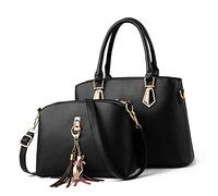 YOUNXSL Sac à Main Femmes Cuir PU Sac Bandoulière Femme de Marque Sac Fourre-Tout Femme 2pcs