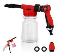 Youool Pistolet à Mousse 1000ML, Canon à Mousse Voiture, multifonction, Pistolet à Mousse de Nettoyage de Voiture pour Nettoyer les Jardins de Voiture et de Moto (Rouge)