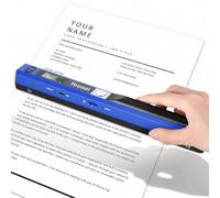 Youool Scanner Portable A4 USB Scanner d'images Manuel Numérisation Couleur 900 DPI A4 Scanners de Documents Portable au Format JPG/PDF (scanners Bleu + Carte 16GTF)