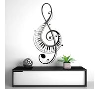 YOUOUSI Notes de musique, clés et touches de piano ; stickers muraux de notes de musique pour les chambres d'adolescents, les salles de t la musique jazz/rock.