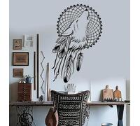 YOUOUSI Sticker mural attrape-rêves style bohème ethnique, sticker mural loup attrape-rêves, sticker décoratif pour chambre d'enfant ou chambre d'amis