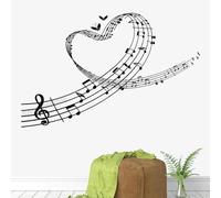 YOUOUSI Stickers muraux notes d'instruments de musique, stickers en vinyle pour studio musical, chambres d'enfants et familles, stickers décoratifs artistiques