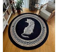 YOUOUSI Tapis Rond imprimé léopard Animal 3D, pour Salon, Chambre à Coucher, pour Enfants, Salle de Bain, décoration de Salle de Bain, paillasson antidérapant
