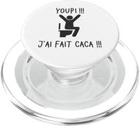 Youpi J’AI Fait Caca Humour Toilette Cadeau Phrase Drôle WC PopSockets PopGrip pour MagSafe