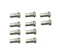 YOUPINSENSEN 10pcs 14G Spoke Nipples - 2.0mm Silver Brass Spoke Nipples for foyBicycle Wheel - Rust-Resistant & Easy to Install - Universal Fit for Mountain Bike, Road Bike, Spoke Cap Repair Parts