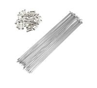 YOUPINSENSEN 10pcs High-Strength Stainless Steel Spokes & Nipples - Universal Fit for 26" & 27.5" Wheels - Mountain Bike & Road Bike Wheel Repair Kit - Rust foyBicycle Spokes Set(266MM)