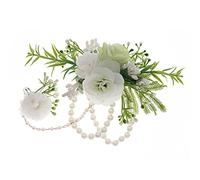Your Always Charm Bracelet de poignet pour femme avec fleur de rose pour mariage, bal de fin d'année, corsage blanc perle pour femme, adjustable, Métal, Andere