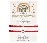 Your Always Charm Bracelet pour premier jour d'école fait à la main pour la rentrée scolaire, bracelets assortis en forme de cœur pour mère, fille, fils, femmes, adolescents, filles, garçons, bijoux