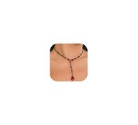 Your Always Charm Collier gothique noir pour femme, accessoire gothique, collier goutte de sang, collier de costume de vampire, collier Lariat pour femme, Métal, Pas de gemme