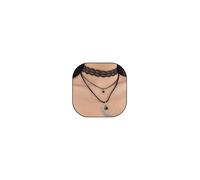 Your Always Charm Collier ras du cou gothique noir pour femme - Collier vintage lune - Robe gothique pour femme, Tissu, Pas de gemme