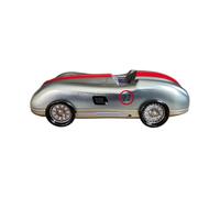 your castle Boîte métallique en forme de voiture de sport avec roues pivotantes Speedster 22 - Couleur : argenté - Volume : 1,5 l - Dimensions : 27 x 12 x 8 cm
