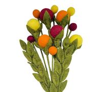 your castle Bouquet de 12 fleurs artificielles en feutre faites à la main et 2 branches, commerce équitable, décoration en feutre durable, fleurs artificielles, fleurs en feutre, fleurs en tissu, lot