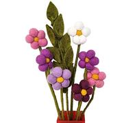 your castle Bouquet de 7 fleurs en feutre faites à la main et 1 AST, commerce équitable, décoration durable en feutre, fleurs artificielles réalistes, fleurs textiles, fleurs en feutre, fleurs en