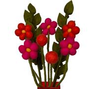 your castle Bouquet de fleurs en feutre fait main, issu du commerce équitable, décoration durable en feutre, ensemble réaliste de fleurs d'art en feutre, fleurs en tissu, fleurs en feutre, Aurora