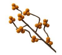 your castle Branche avec baies orange en feutre avec tige flexible, env. 30 cm, fleurs décoratives faites à la main pour créations individuelles, cadeau durable, commerce équitable, fleurs