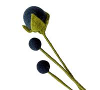 your castle Fleurs en feutre faites à la main pour créations personnalisées, cadeau durable, commerce équitable, fleurs artificielles réalistes, 3 pièces en bleu foncé