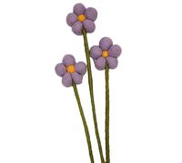 Your Castle Fleurs en feutre faites à la main pour des créations personnalisées, cadeau durable, commerce équitable, fleurs artificielles réalistes, 3 pièces avec fleurs en lilas clair