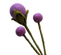 your castle Fleurs en feutre faites à la main pour des créations personnalisées, cadeau durable, commerce équitable, fleurs d'art réalistes, 3 pièces en lilas